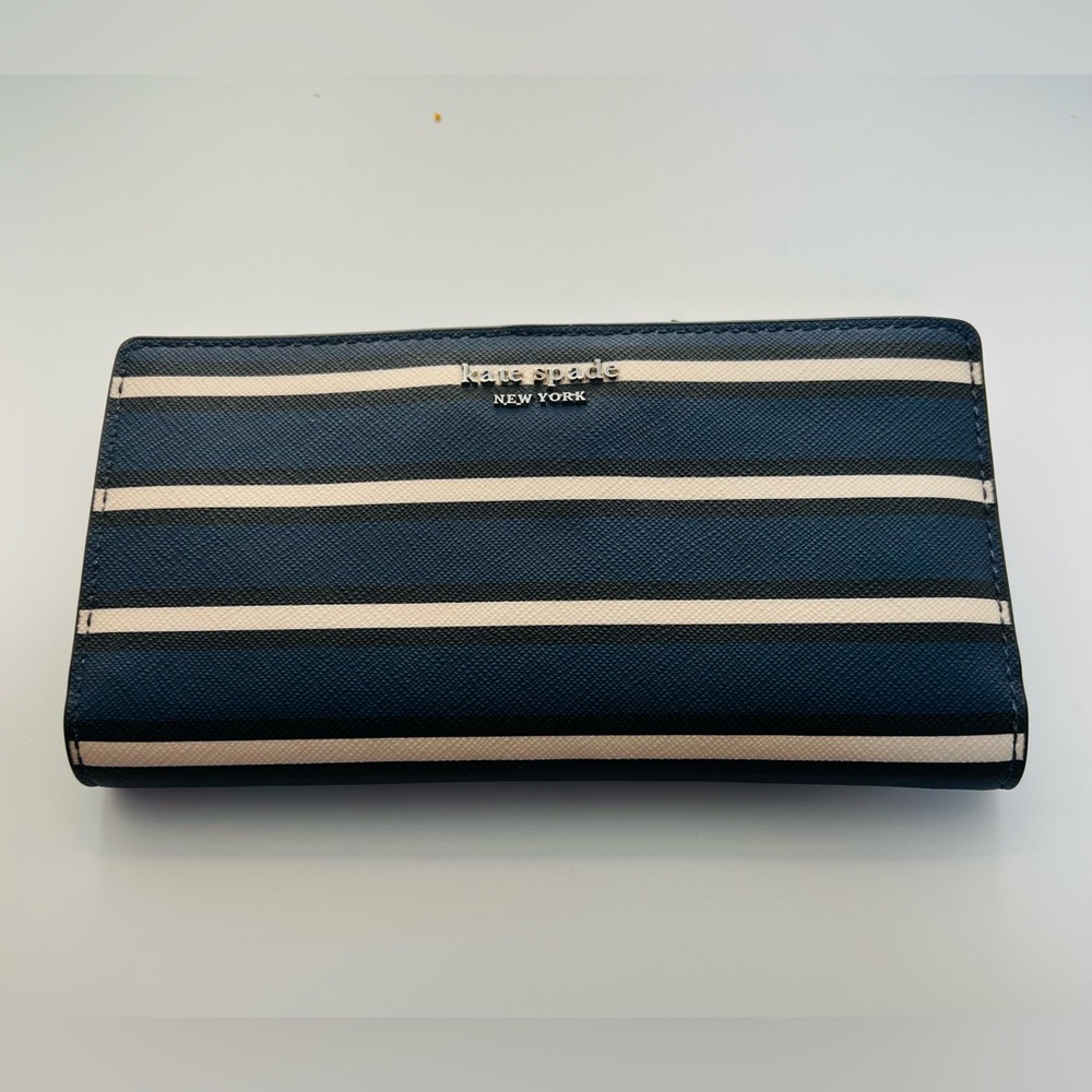 Kate Spade Cameron York Stripe Large Continental Zip Around Wallet